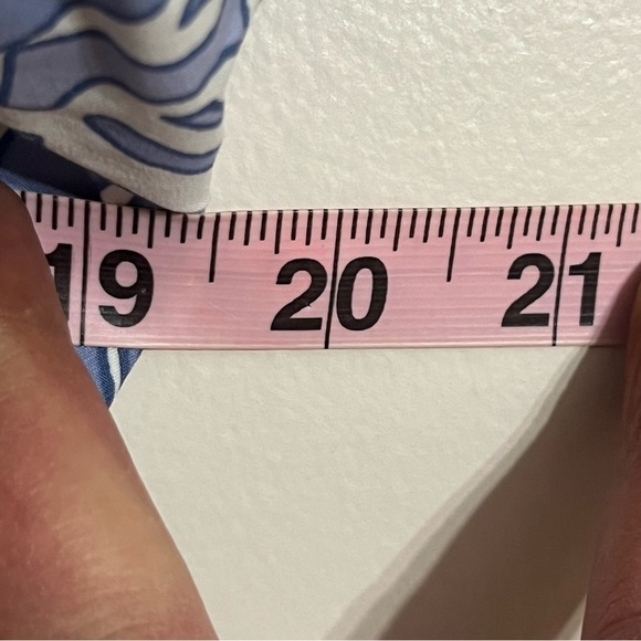 Womens Kenneth Cole Blue Floral Blazer Jacket Coat Size 12 Button Pockets - Picture 8 of 11